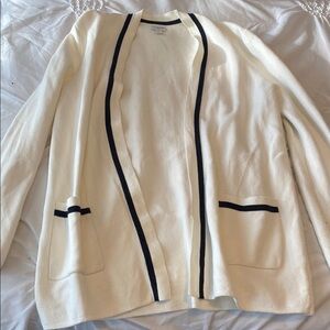 J. Crew Factory Black and White Cardigan Sweater